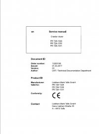 repair manual Liebherr PR 726-1329, PR 726-1330, PR 726-1331 Crawler Dozers Service Manual PDF