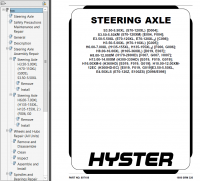repair manual Hyster Class 4 For F004 (S3.50-5.50XM Europe) Internal Combustion Engine Trucks PDF Manual