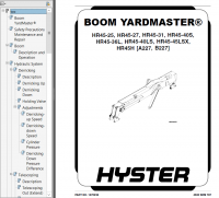 repair manual Hyster Class 5 For A227 Internal Combustion Engine Trucks - Pneumatic Tire PDF Manual