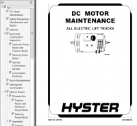 repair manual Hyster Class 3 For E142 (T5XT) Electric Motor Hand Trucks PDF Manual
