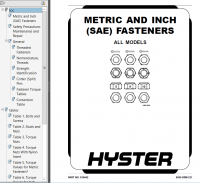 repair manual Hyster Class 4 For E010 (S30FT, S35FT, S40FTS) Internal Combustion Engine Trucks PDF Manual