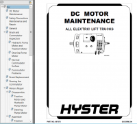 repair manual Hyster Class 1 For E114 (E1.50XM, E1.75XM, E2.00XM, E2.00XMS Europe) Electric Motor Rider Trucks PDF