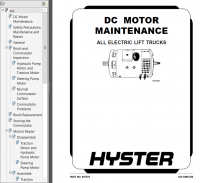 repair manual Hyster Class 1 For B416 (J2.00XM, J2.50XM, J3.00XM, J3.20XM Europe) Electric Motor Rider Trucks PDF