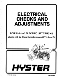 repair manual Hyster Class 1 For B108 (E30-60BS [Americas]) Electric Motor Rider Trucks PDF Manual