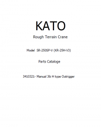 spare parts catalog KATO Rough Terrain Crane SR-250SP-V Jib X & H Type Parts Catalog PDF