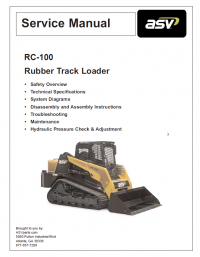 repair manual ASV RC-100 Service And Parts Manuals
