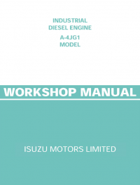 repair manual Isuzu Industrial Diesel Engine A-4JG1 Model for JCB Workshop Manual PDF