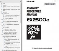repair manual Hitachi EX2500 & EX2500-5 Excavator Set of PDF Manuals