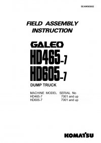 repair manual Komatsu Dump Truck HD465-7 & HD605-7 Set of PDF Manuals