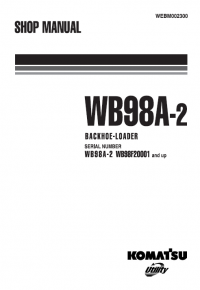 repair manual Komatsu Backhoe Loader WB98A-2 PDF Manual