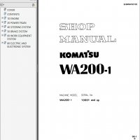 repair manual Komatsu WA200-1 Wheel Loader Shop Manual PDF