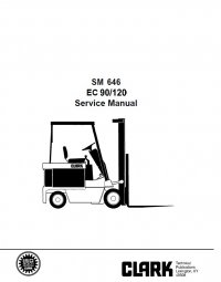 repair manual Clark EC 90/120 SM646 Service Manual PDF