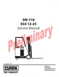 repair manual Clark ESX 12-25 SM-718 Service Manual PDF