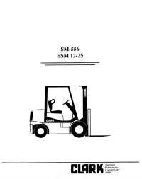 repair manual Clark ESM 12-25 SM556 Service Manual PDF