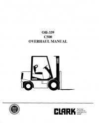repair manual Clark C500 OH-339 Overhaul Manual PDF