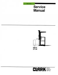 repair manual Clark OP15B SM576 Service Manual PDF