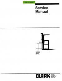 repair manual Clark OP15 SM566 Service Manual PDF