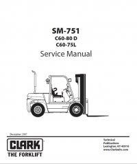 repair manual Clark C60-80D & C60-75L SM751 Service Manual PDF