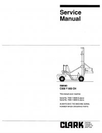 repair manual Clark C500 Y 950CH SM580 Service Manual PDF