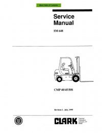 repair manual Clark CMP 40/45/50S SM648 Service Manual PDF