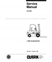 repair manual Clark CMP 15/18/20/25/30 SM638 Service Manual PDF