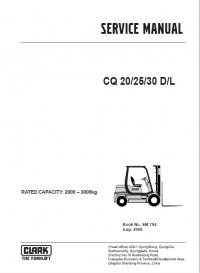 repair manual Clark CQ 20/25/30 D/L SM794 Service Manual PDF