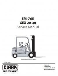 repair manual Clark GEX20-30 SM765 Service Manual PDF