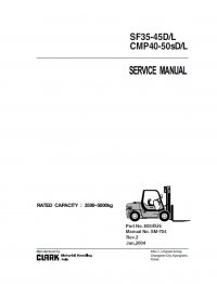 repair manual Clark SF35-45D/L CMP40-50sD/L SM704 Service Manual PDF