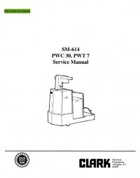 repair manual Clark PWC30 & PWT7 SM614 Service Manual PDF