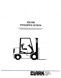 repair manual Clark PWD/HWD 25/30/36 SM568 Service Manual PDF