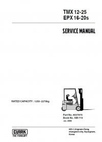 repair manual Clark TMX 12-25 & EPX 16-20s SM715 Service Manual PDF