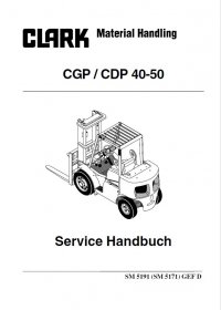 repair manual Clark CGP / CDP 40-50 Forklift Service Manual PDF