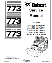 repair manual Bobcat 773, 773 HF, 773 Turbo Loaders G Series Service Manual PDF