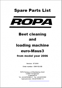 spare parts catalog Ropa