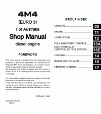repair manual Mitsubishi FUSO 4M4