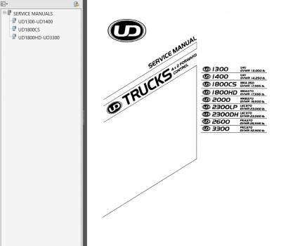 Nissan UD Trucks 4x2 Forward Control 2005-2007 Service PDF