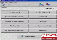 spare parts catalog Toyota Industrial Equipment v1.73
