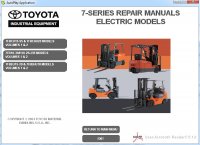 repair manual Toyota Forklift 7-series
