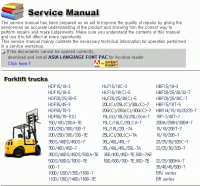 repair manual Hyundai Construction Equipment - Forklift Trucks Service Manual