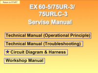 repair manual Hitachi EX60-5 EX75UR-3 EX75URLC-3 Technical & Workshop Manuals PDF