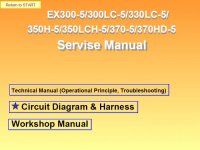 repair manual Hitachi Excavator EX300-5/300LC-5/330LC-5/350H-5/350LCH-5/370-5/370HD-5 Set of PDF Manuals