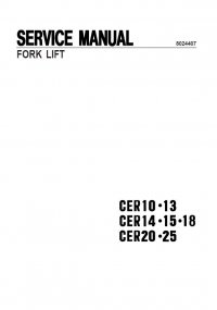repair manual Clark Fork Lift CER10/13 CER14/15/18 CER20/25 Service Manual PDF