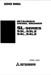 repair manual Mitsubishi Diesel Engines SL-series Service Manual PDF