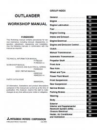 repair manual Mitsubishi Outlander 2003-2006 Workshop Manual PDF