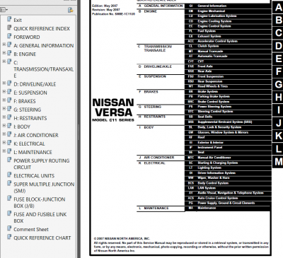 Schematic Electric 2008 Nissan Versa - Complete Wiring Schemas