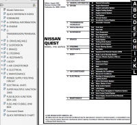 repair manual Nissan Quest Model V42 Series 2009 Service Manual PDF