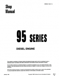 repair manual Komatsu Diesel Engine 95 series Shop Manual PDF