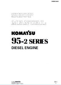 repair manual Komatsu Diesel Engine 95-2 series Shop Manual