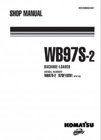 repair manual Komatsu WB97S-2 Backhoe Loader Shop Manual PDF