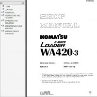 repair manual Komatsu WA420-3 Wheel Loader Shop Manual PDF